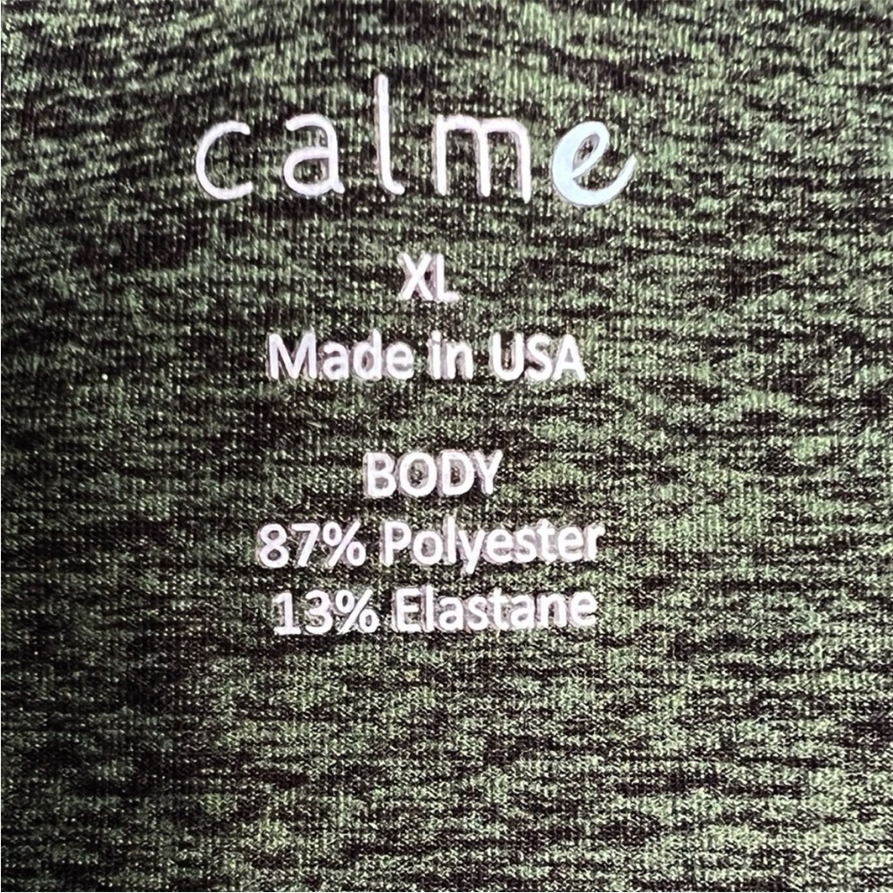 Johnny Was Calme Ease space dye top long sleeve fitted heathered dark green XL - Picture 3 of 3